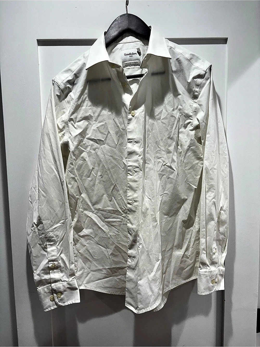 Goodfellow & Co Standard Fit Long-Sleeve Dress Shirt Men's White